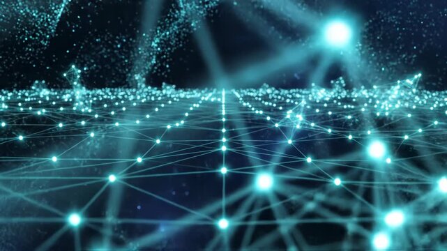Abstract digital network connections in a global technology environment