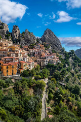 Obraz premium Castelmezzano in the Dolomiti Lucane, Basilicata, Italy