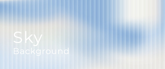 Plakat Abstract cirrus clouds blue striped gradient background with soft blur and flowing light transitions. Pastel gradient sky pattern for startup websites, wellness interfaces and modern digital design
