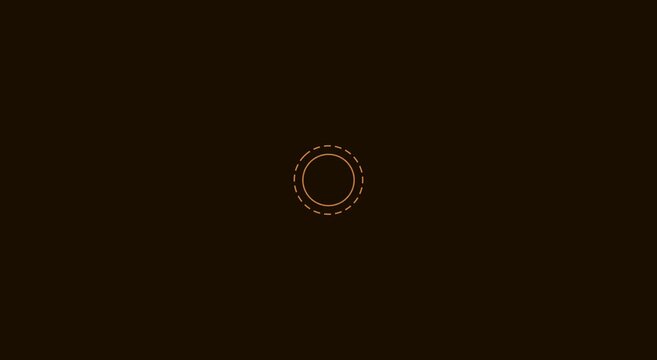 Minimalist loading spinner animation with rotating dashed circle animation