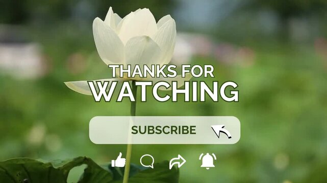 Green Nature Thanks For Watching Youtube Video
