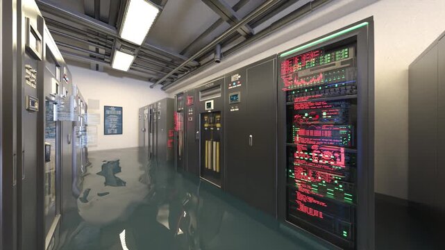 サーバールーム　3DCGレンダリング
