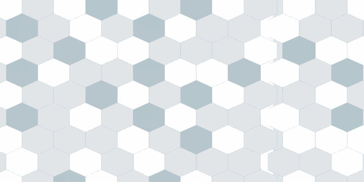 Abstract futuristic geometric background with seamless 3d blue hexagon tiles and digital cube patterns creating a high-tech vector wallpaper design illustration