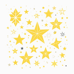 Fototapeta premium Yellow Stars Pattern