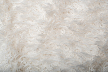 White Fluffy Textile Fiber Texture © Francisco