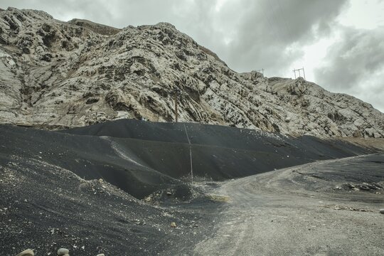 Slag from the mines in La Oroya, Peru