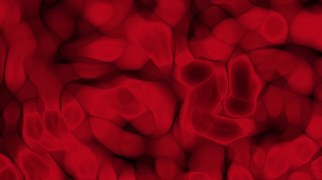 Abstract red fluid cellular pattern organic shapes liquid surface smooth glossy texture. Perfect for backgrounds, prints, packaging design, or web graphics. 

 