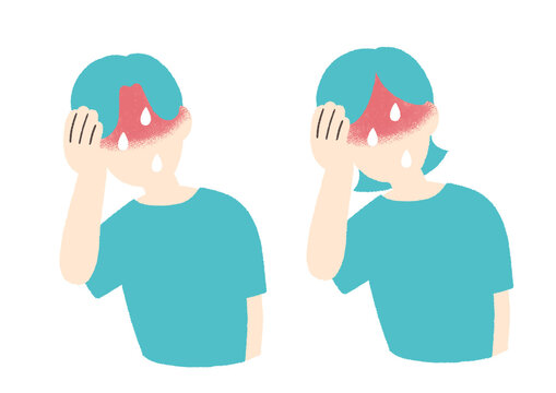 熱中症の人のイラスト