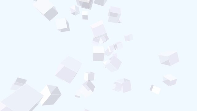Minimalist Arctic White Cube Flow