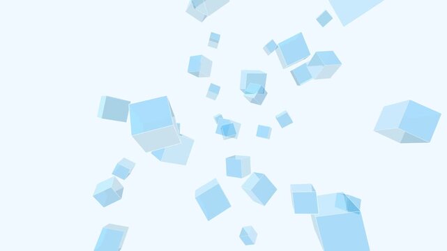 Minimalist Blue Cube Flow