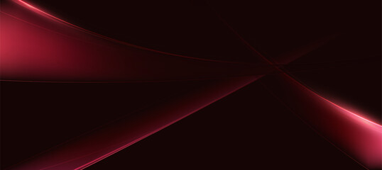 Obraz premium Modern abstract red motion lines technology background. tech banner for corporate business concept. hi-tech abstract background vector illustration and business or presentation