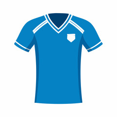 Naklejka premium Blue Soccer Jersey with White Trim