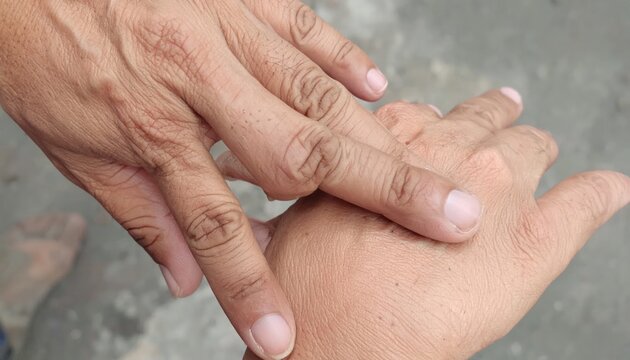 A Person ' S Hand With A Ring On It