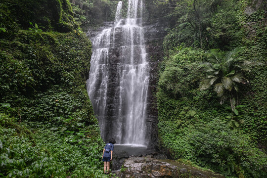 Landscape View Of Yueimei Keng Waterfall And Deziko River At Jiaosi, Yilan, Taiwan