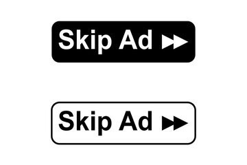 Fototapeta premium Skip Ad Button Stock Vector