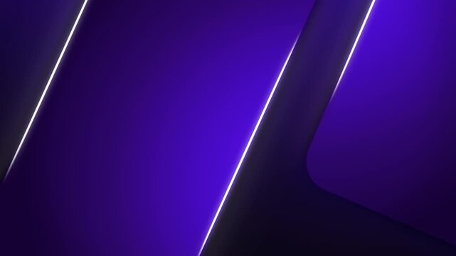 Abstract modern purple blue video background with shinning lines
