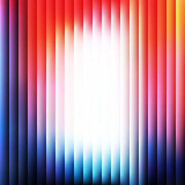 Abstract square background with vertical lines and colorful spectrum gradient, modern bright backdrop with red, blue, and purple stripe pattern for digital poster or tech layout