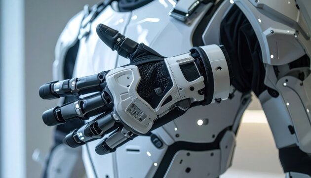 A Robot With A Hand On It ' S Arm