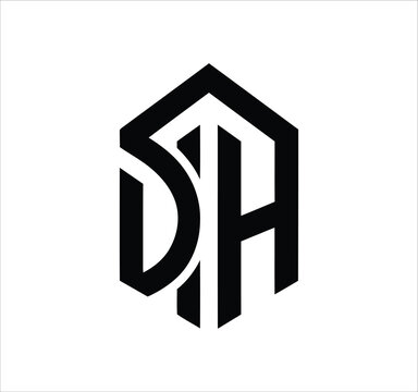 dh real estate home  hd h d letter logo design. Minimal monogram emblem, classic style  Alphabet vector logo design. Premium Business logo, White background. AI/EPS and PNG/JPEG