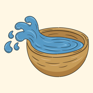 illustration of water in a container, fresh water, water container, water icon in a container,
