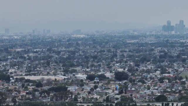 Suburb of Compton California Drone Aerial Footage
