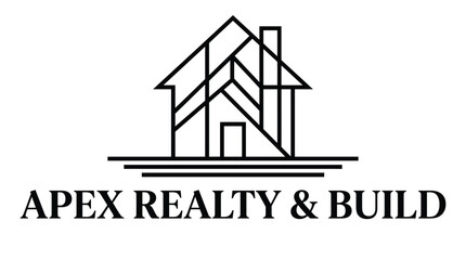 Naklejka premium Apex Realty and Build logo design.