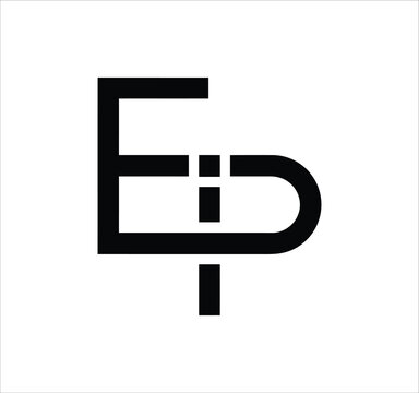 EIP EI IP PE P e letter logo design. Minimal monogram emblem, classic style  Alphabet vector logo design. Premium Business logo, White background. AI/EPS and PNG/JPEG.