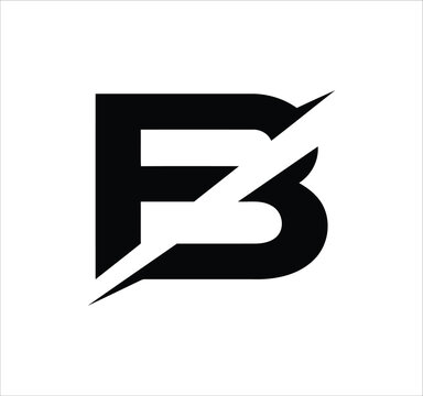 fb bf b f letter logo design. Minimal monogram emblem, classic style  Alphabet vector logo design. Premium Business logo, White background. AI/EPS and PNG/JPEG.