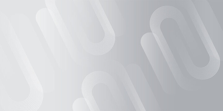 Abstract Grey and White Geometric Background with Rounded Shapes and Lines. Creative element design in vetor illustration