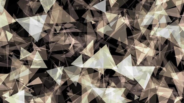Cinematic seamless loop of magical geometric triangles packed tightly drifting softly with dreamy aesthetic.
