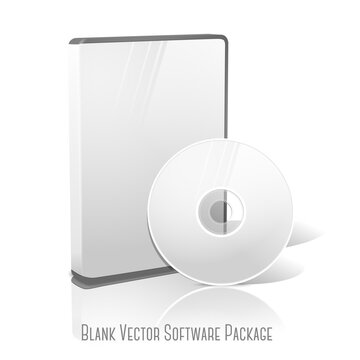 Blank CD Package Box Vector Template Design