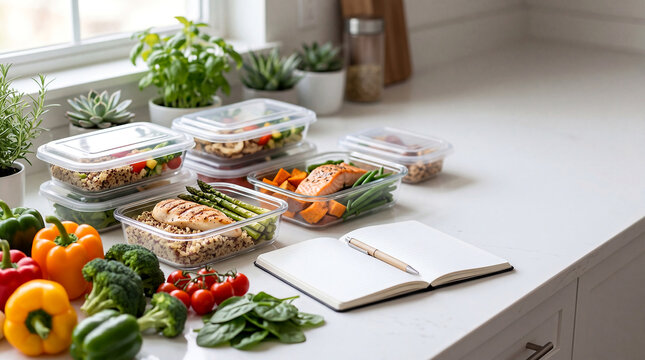 Nutrition coaching meal prep scene