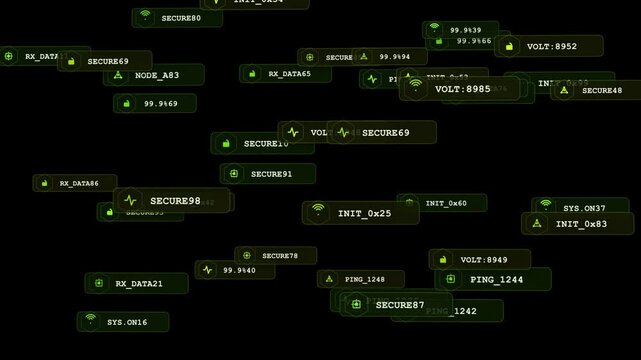 Initial ping causing floating status tags appearing, drifting, clustering to show network health