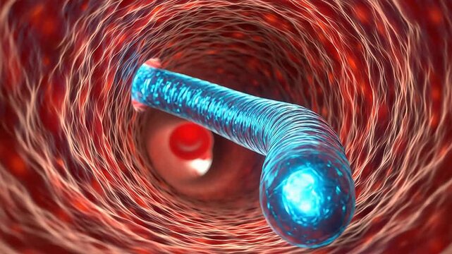 Nanobot Squeezing Through Capillary Gap, Transforming into Worm-like Shape