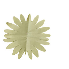 Obraz premium Yellow paper flower decoration on a plain background