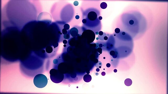 Spherical microorganisms cells floating representing nanomedicine delivery development and biochemical molecular pharmacology abstract research in 4K Ultra HD footage
