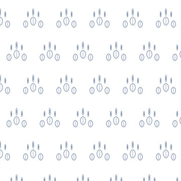 Japanese Kiri Paulownia Imperial Seamless Pattern Navy White Wagara Vector Background