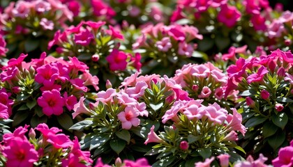 Obraz premium Vivid Sunlit Forest Path Amid Blossoming