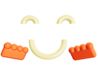 Obraz premium Lego Smiling Face with Orange Hands