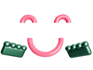 Obraz premium Smiling Face Made of Lego Pieces