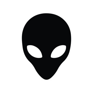 alien face head symbol vector icon