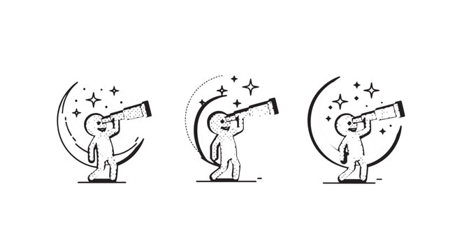 Illustrated progression of a person playing guitar confidently.