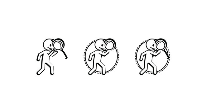 Three stylized ancient rams in circular icon design.