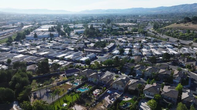 Simi Valley Homes California Drone Aerial View