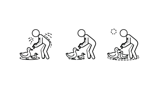 Step by Step Illustration of Plant Watering Process.