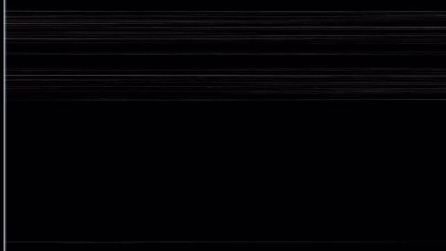 Vhs pause screen with white text, horizontal lines, and double symbol. Perfect for retro video themes or nostalgic content. 4K - Alpha Channel