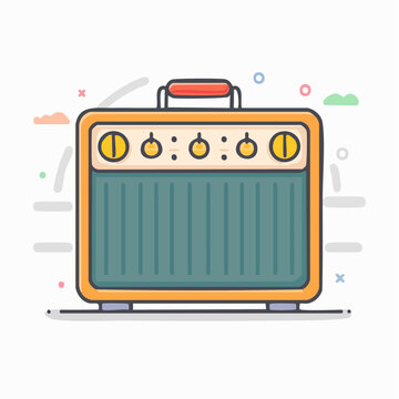 Vintage Guitar Amplifier Icon