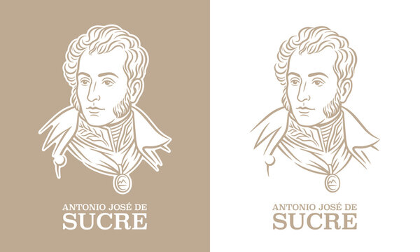 Digital reinterpretation of the "Mariscal Antonio Jos&eacute; de Sucre" (Marshal Antonio Jose de Sucre).