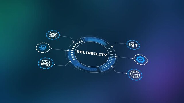 System reliability testing matrix verifying network continuous uptime stability and structure durability.