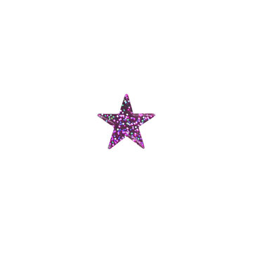 Glitter Star Sticker Pink Glow Holographic